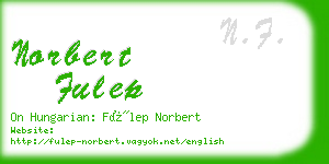 norbert fulep business card